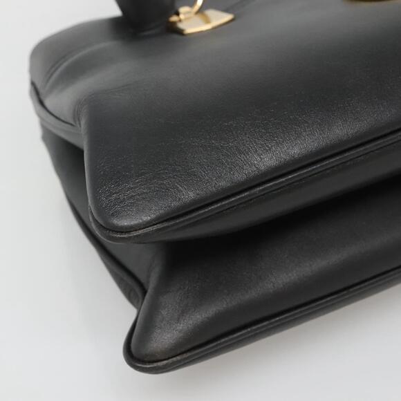 GUCCI GG Marmont Ally Hand Bag Leather Black Gold - Picture 11 of 16